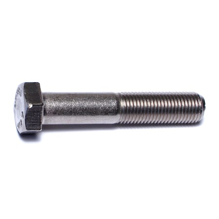 3/8-24 Hex Head Cap Screw, 18-8 Stainless Steel, 2 In L, 25 PK